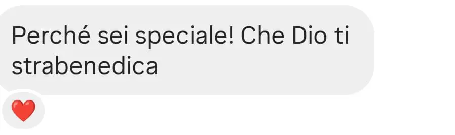 Breve messaggio di gratitudine verso la dottoressa, descritta come una persona speciale e benedetta per il suo aiuto nel percorso di guarigione emotiva.