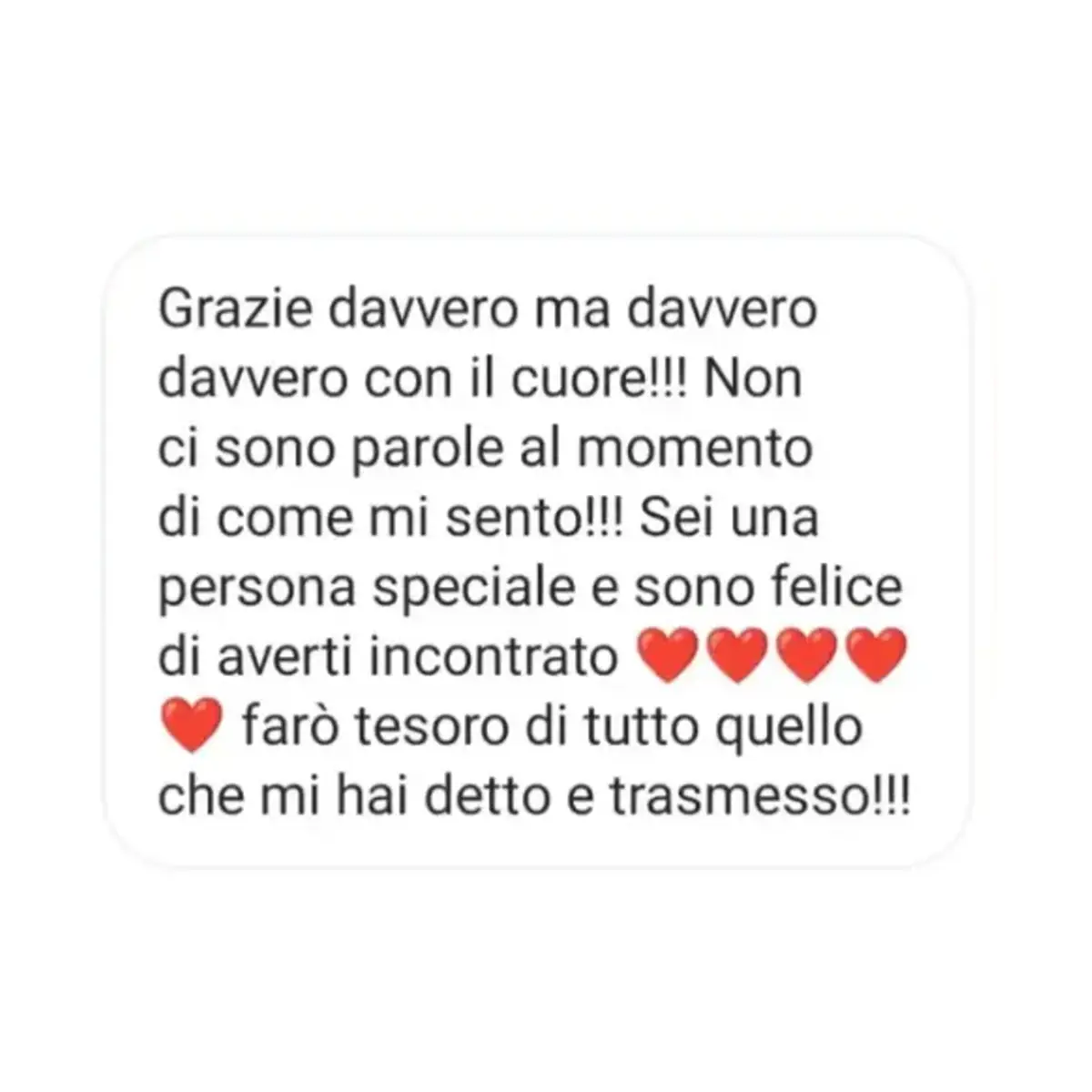 Testimonianza di una donna profondamente grata alla Dottoressa Simona Prosperi per il percorso psicologico che le ha trasmesso serenità e crescita interiore.